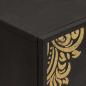 Preview: Sideboard mit Regal Schwarz 40 x 33 x 75 cm Massivholz Mango