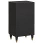 Preview: Sideboard mit Regal Schwarz 40 x 33 x 75 cm Massivholz Mango