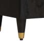 Preview: Sideboard mit Regal Schwarz 40 x 33 x 75 cm Massivholz Mango