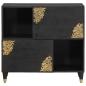 Preview: Sideboard mit Regal Schwarz 80 x 33 x 75 cm Massivholz Mango