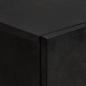 Preview: Highboard mit Regal Schwarz 60 x 33 x 100 cm Massivholz Mango