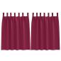 Preview: Verdunkelungs-Vorhänge mit Ringen 2 pcs Weinrot 140 x 140 cm
