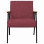 Preview: Sessel Weinrot 59 x 75 x 78 cm Stoff