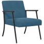 Preview: Sessel Blau 59 x 75 x 78 cm Samt