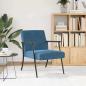 Preview: Sessel Blau 59 x 75 x 78 cm Samt