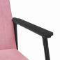 Preview: ARDEBO.de - Sessel Rosa 59 x 75 x 78 cm Samt