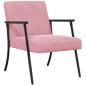 Preview: Sessel Rosa 59 x 75 x 78 cm Samt