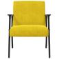 Preview: Sessel Gelb 59 x 75 x 78 cm Samt