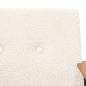 Preview: Sessel Creme 59 x 75 x 78 cm Lockiger wollähnlicher Stoff
