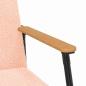 Preview: Sessel Rosa 59 x 75 x 78 cm Lockiger wollähnlicher Stoff