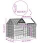 Preview: Hasenkäfig Silber 400 x 78 x 78 cm Verzinkter Stahl