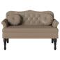 Preview: Chesterfield Bank Cappuccino 120,5 x 65 x 75 cm Kunstleder