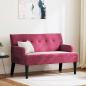 Preview: ARDEBO.de - Chesterfield Bank Weinrot 112 x 65,5 x 75 cm Samt