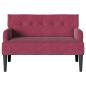 Preview: Chesterfield Bank Weinrot 112 x 65,5 x 75 cm Samt