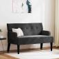 Preview: ARDEBO.de - Chesterfield Bank Schwarz 112 x 65,5 x 75 cm Samt