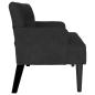 Preview: Chesterfield Bank Schwarz 112 x 65,5 x 75 cm Samt