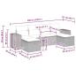 Preview: 6-tlg. Garten-Sofagarnitur mit Kissen Schwarz Poly Rattan