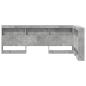 Preview: Aufbewahrungskopfteil mit Regal Beton Grau 90 cm Holzwerkstoff