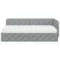 Preview: Eckbettgestell Hellgrau 100 x 200 cm Stoff