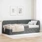 Preview: ARDEBO.de - Eckbettgestell Dunkelgrau 100 x 200 cm Stoff