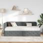 Preview: Eckbettgestell Dunkelgrau 100 x 200 cm Stoff