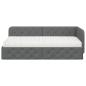 Preview: Eckbettgestell Dunkelgrau 100 x 200 cm Stoff