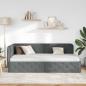 Preview: Eckbettgestell Dunkelgrau 90 x 190 cm Stoff