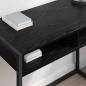 Preview: Schreibtisch mit Speicher Schwarz Eichen-Optik 100 x 50 x 75 cm