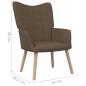Preview: Relaxsessel mit Hocker Braun Stoff