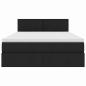Preview: Aufbewahrungsbett mit Matratze Schwarz 140 x 190 cm
