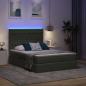 Preview: Bett mit LED-Lichtleisten Dunkelgrau 140 x 190 cm Stoff