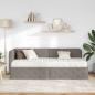 Preview: Eckbettgestell mit Matratze Taupe 80 x 200 cm Stoff
