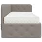 Preview: Eckbettgestell mit Matratze Taupe 80 x 200 cm Stoff