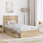 Preview: Aufbewahrungsbett Sonoma-Eiche 90 x 190 cm Holzwerkstoff