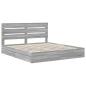 Preview: Aufbewahrungsbett Graues Sonoma 180 x 200 cm Holzwerkstoff