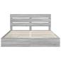 Preview: Aufbewahrungsbett Graues Sonoma 180 x 200 cm Holzwerkstoff