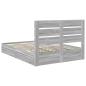 Preview: Aufbewahrungsbett Graues Sonoma 160 x 200 cm Holzwerkstoff