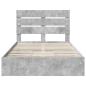 Preview: Aufbewahrungsbett Beton Grau 135 x 190 cm Holzwerkstoff