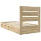 Preview: Aufbewahrungsbett Sonoma-Eiche 100 x 200 cm Holzwerkstoff