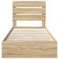 Preview: Aufbewahrungsbett Sonoma-Eiche 90 x 200 cm Holzwerkstoff