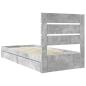 Preview: Aufbewahrungsbett Beton Grau 90 x 190 cm Holzwerkstoff