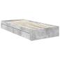 Preview: Aufbewahrungsbett Beton Grau 75 x 190 cm Holzwerkstoff