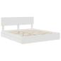 Preview: Aufbewahrungsbett mit Kopfteil Weiß 200 x 200 cm Holzwerkstoff