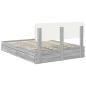 Preview: Aufbewahrungsbett Graues Sonoma 160 x 200 cm Holzwerkstoff