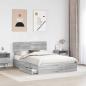 Preview: Aufbewahrungsbett Sonoma-Grau 150 x 200 cm Holzwerkstoff