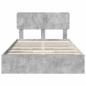 Preview: Aufbewahrungsbett Beton Grau 135 x 190 cm Holzwerkstoff