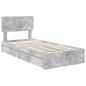 Preview: Aufbewahrungsbett Beton Grau 100 x 200 cm Holzwerkstoff