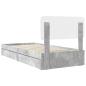 Preview: Aufbewahrungsbett Beton Grau 90 x 190 cm Holzwerkstoff