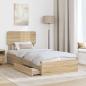 Preview: Aufbewahrungsbett Sonoma-Eiche 75 x 190 cm Holzwerkstoff