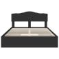 Preview: Aufbewahrungsbett Schwarz 150 x 200 cm Holzwerkstoff